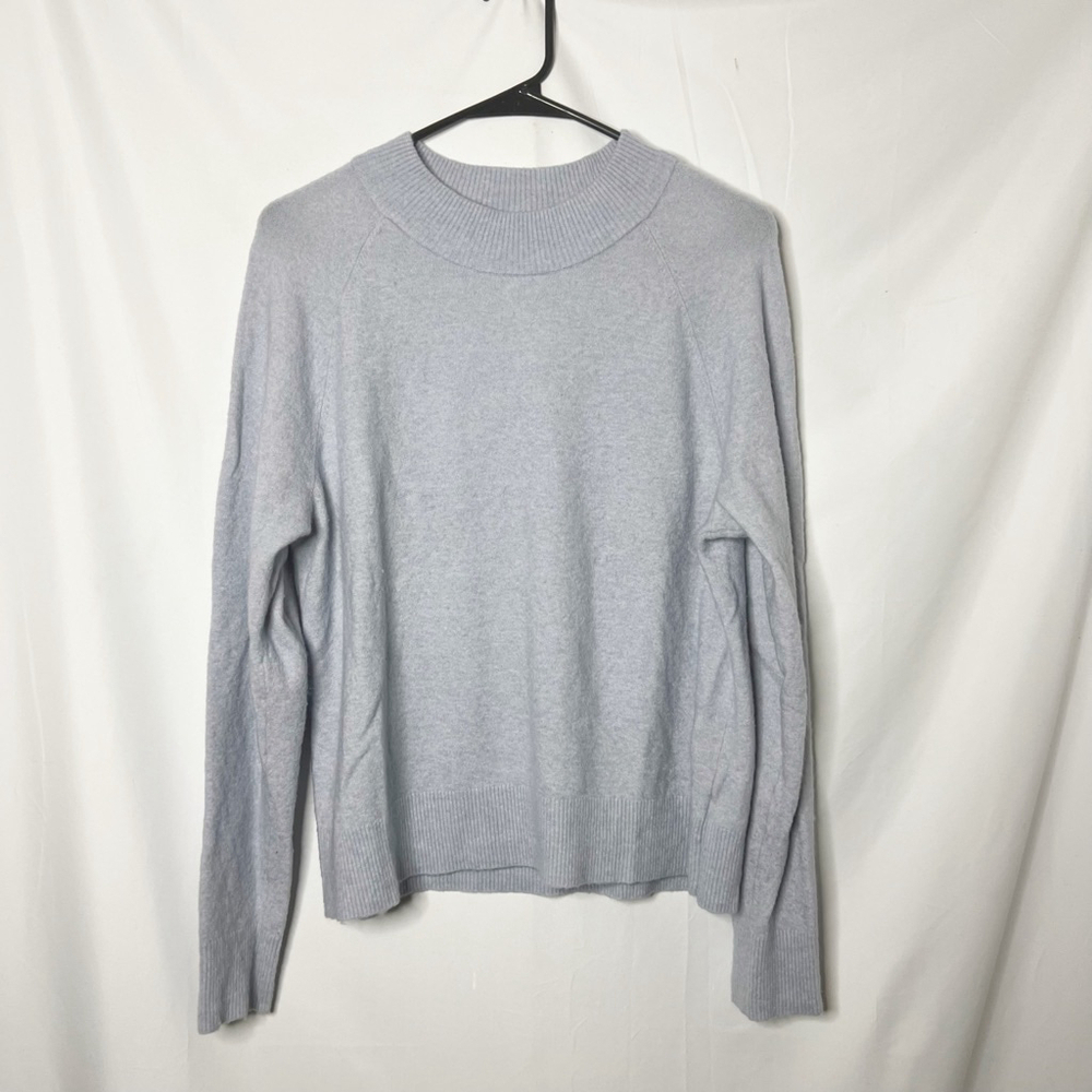 Women's Athleta Light Blue Merino Wool Neck Sweater Medium